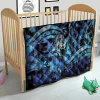 Maori Romantic Valentine Quilt The Hongi Kiss Blue Galaxy