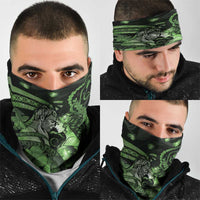 Maori Romantic Valentine Neck Gaiter The Hongi Kiss Green Galaxy