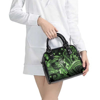 Maori Romantic Valentine Shoulder Handbag The Hongi Kiss Green Galaxy