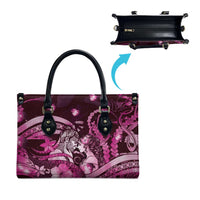 Maori Romantic Valentine Leather Bag The Hongi Kiss Pink Galaxy