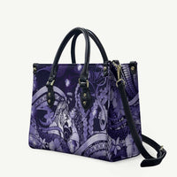 Maori Romantic Valentine Leather Bag The Hongi Kiss Purple Galaxy