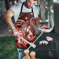 Maori Romantic Valentine Apron The Hongi Kiss Red Galaxy