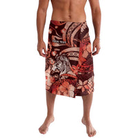 Personalised Maori Romantic Valentine Lavalava The Hongi Kiss Red Galaxy