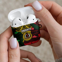 Vanuatu Independence Day AirPods Case Boar Tusk Warrior Tribal Floral Patterns