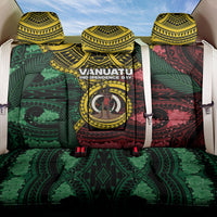 Vanuatu Independence Day Back Car Seat Cover Boar Tusk Warrior Tribal Floral Patterns