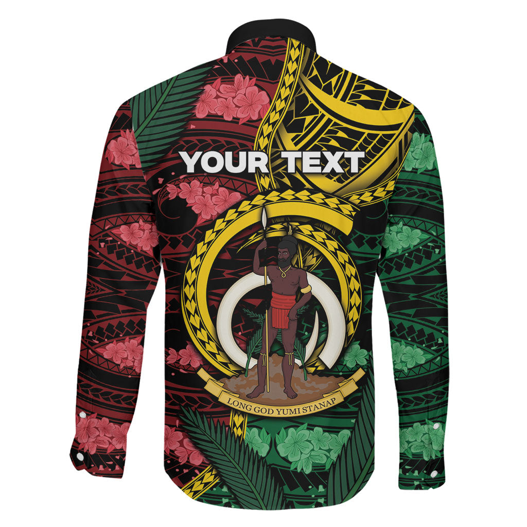 Personalised Vanuatu Independence Day Family Matching Summer Maxi Dress and Hawaiian Shirt Boar Tusk Warrior Tribal Floral Patterns