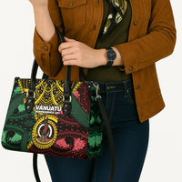 Vanuatu Independence Day Leather Bag Boar Tusk Warrior Tribal Floral Patterns