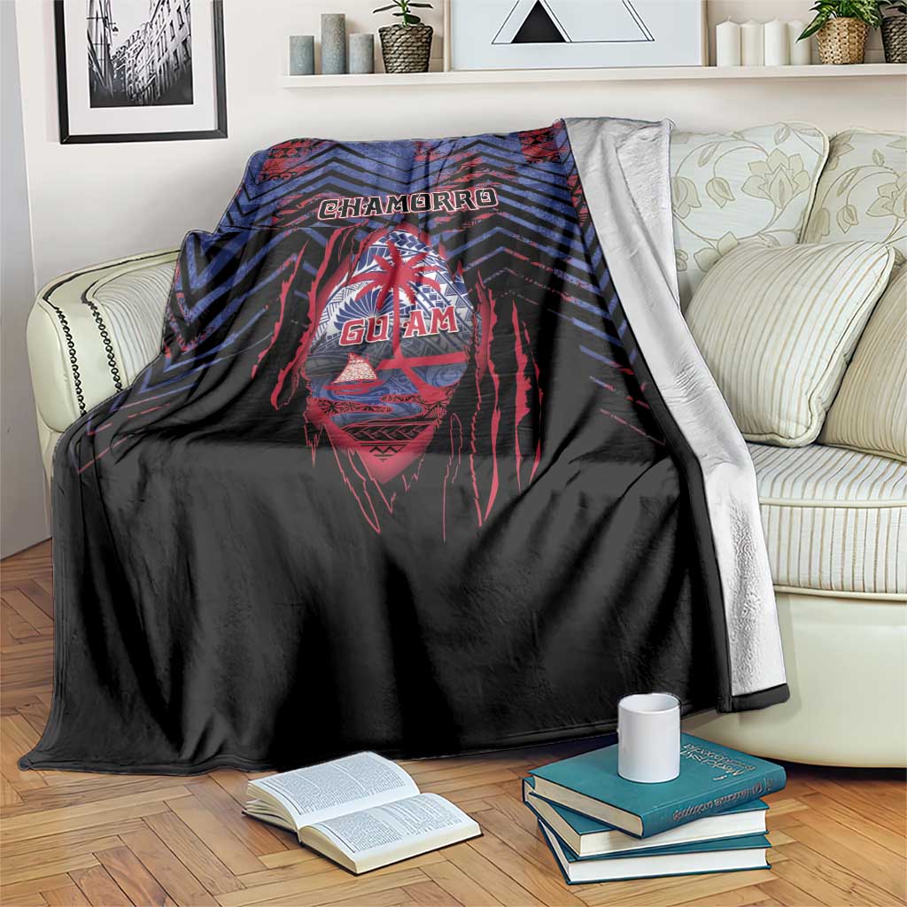 Guam Blanket Chamorro Seal Tribal Scratch Design - Polynesian Pride
