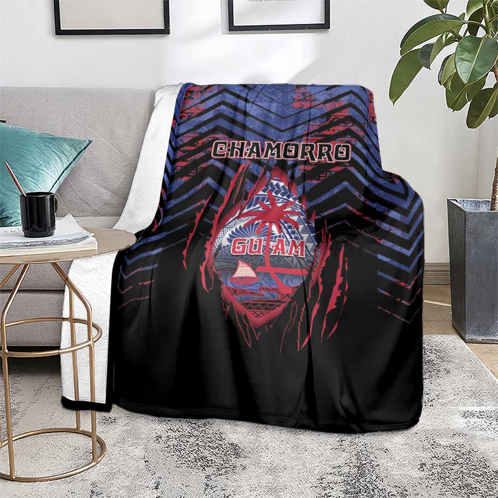 Guam Blanket Chamorro Seal Tribal Scratch Design - Polynesian Pride