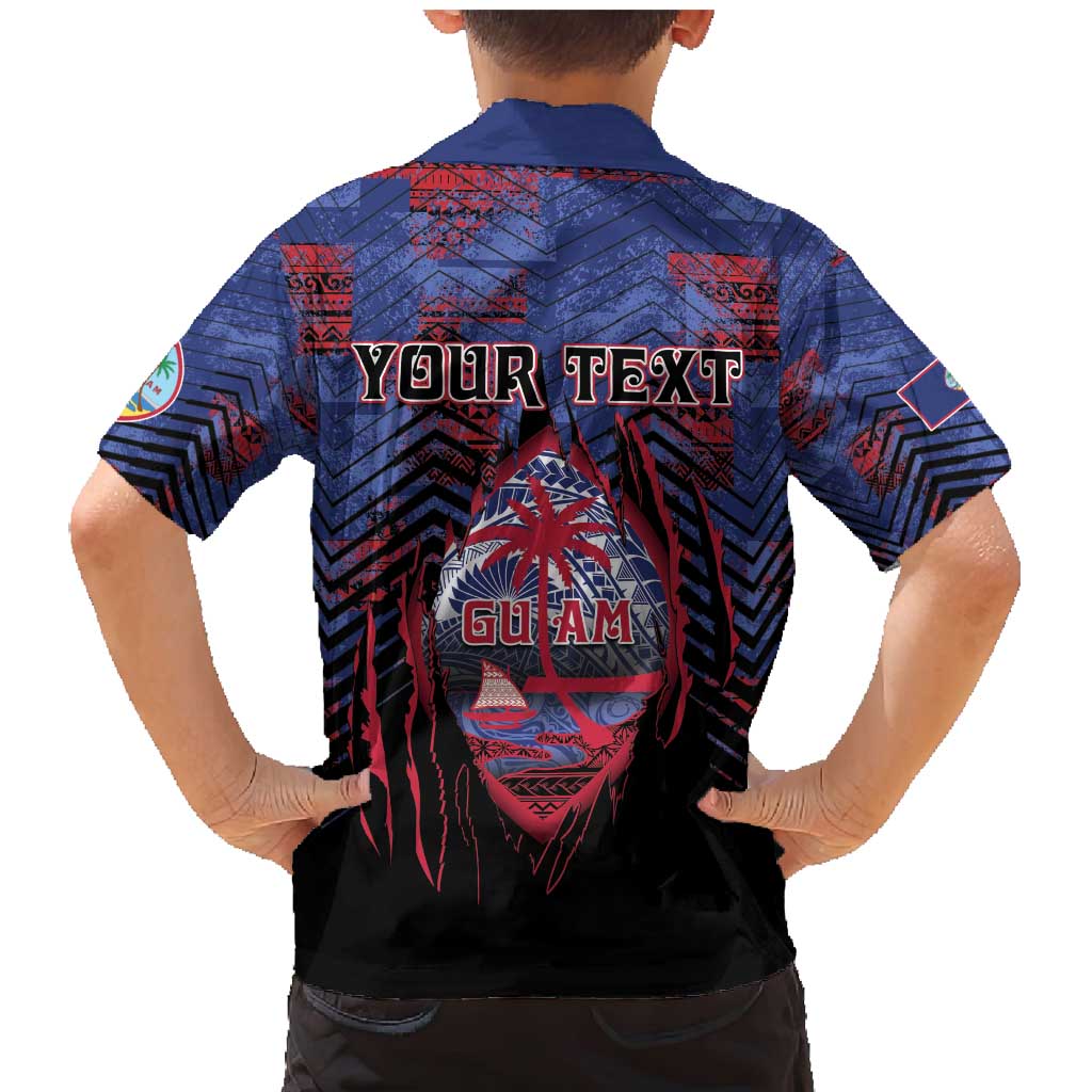 Personalised Guam Family Matching Mermaid Dress and Hawaiian Shirt Chamorro Seal Tribal Scratch Design - Polynesian Pride