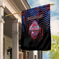 Guam Garden Flag Chamorro Seal Tribal Scratch Design - Polynesian Pride