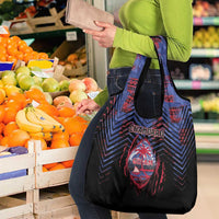 Guam Grocery Bag Chamorro Seal Tribal Scratch Design - Polynesian Pride