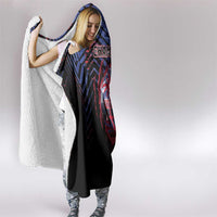 Guam Hooded Blanket Chamorro Seal Tribal Scratch Design - Polynesian Pride