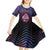 Personalised Guam Kid Short Sleeve Dress Chamorro Seal Tribal Scratch Design - Polynesian Pride