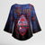 Personalised Guam Kimono Sleeve Blouse Chamorro Seal Tribal Scratch Design - Polynesian Pride