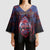 Personalised Guam Kimono Sleeve Blouse Chamorro Seal Tribal Scratch Design - Polynesian Pride
