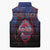 Personalised Guam Sleeveless Puffer Jacket Chamorro Seal Tribal Scratch Design - Polynesian Pride