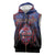 Personalised Guam Sleeveless Zip Hoodie Chamorro Seal Tribal Scratch Design - Polynesian Pride