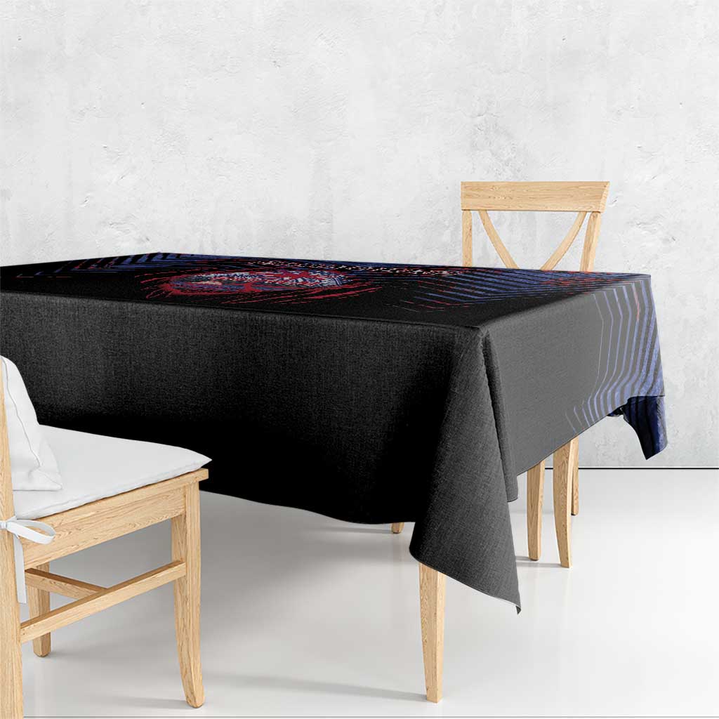 Guam Tablecloth Chamorro Seal Tribal Scratch Design - Polynesian Pride