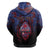 Personalised Guam Zip Hoodie Chamorro Seal Tribal Scratch Design - Polynesian Pride