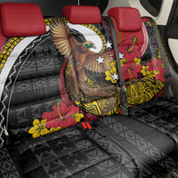 Papua New Guinea Language Week Back Car Seat Cover Bird Of Paradise Tribal Floral Pattern DT05 - Polynesian Pride