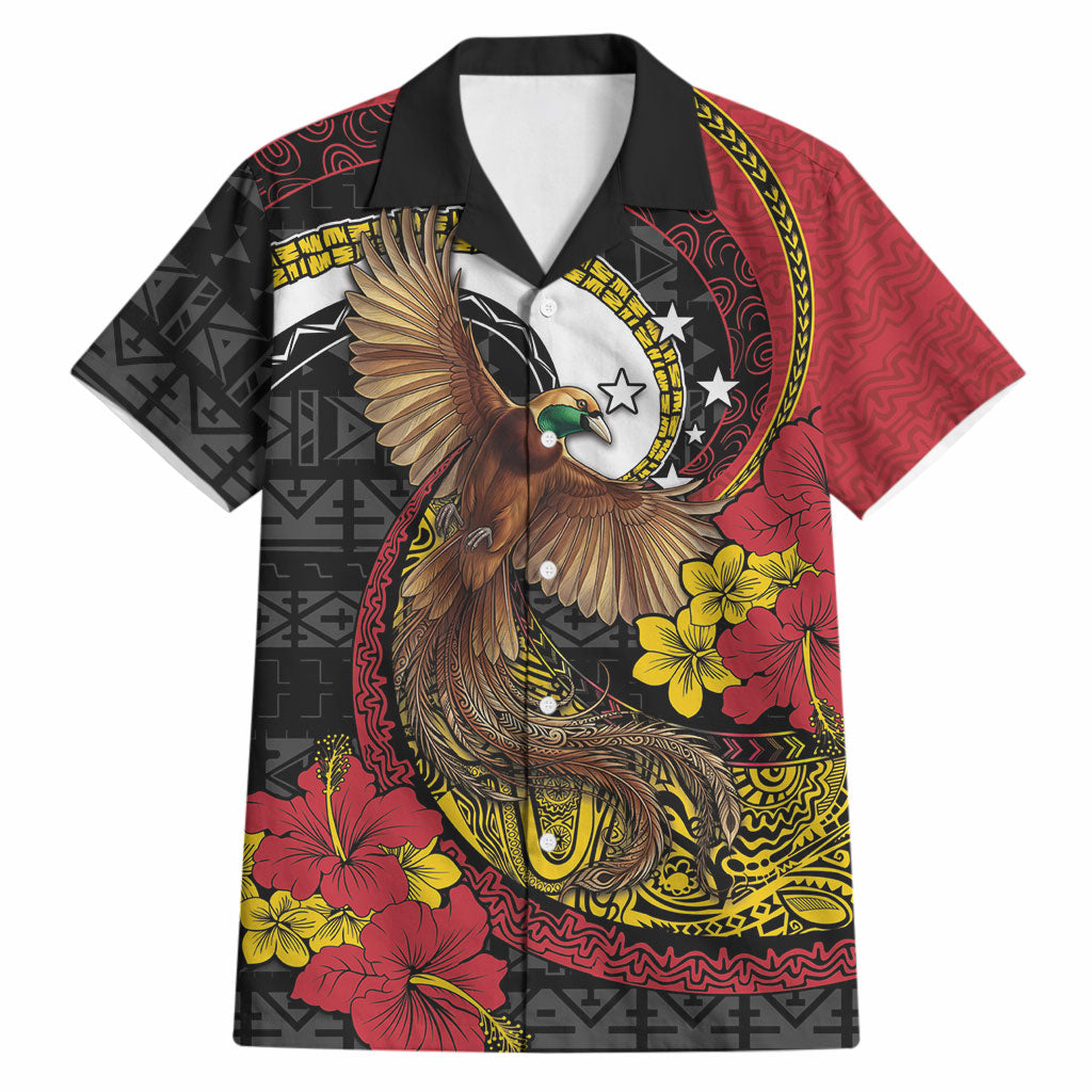 Personalised Papua New Guinea Language Week Hawaiian Shirt Bird Of Paradise Tribal Floral Pattern