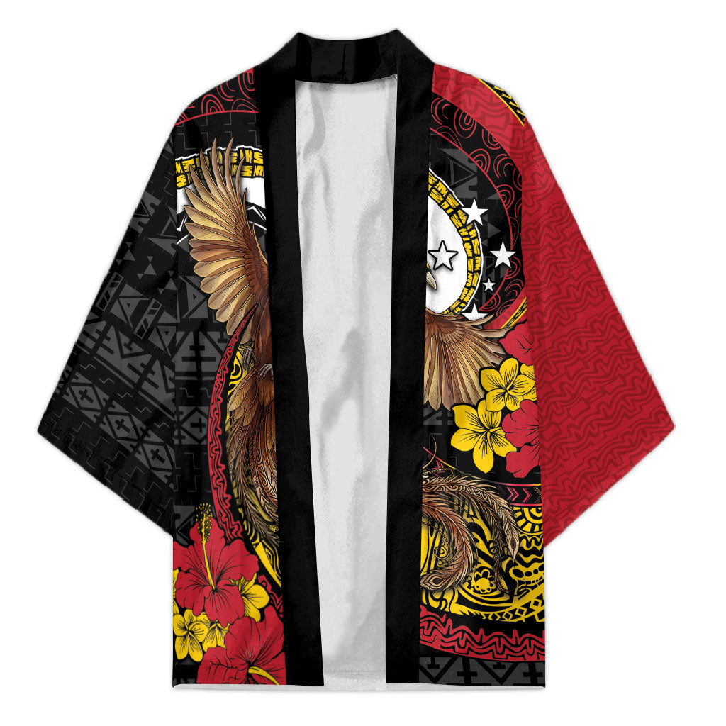 Personalised Papua New Guinea Language Week Kimono Bird Of Paradise Tribal Floral Pattern