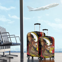 Papua New Guinea Language Week Luggage Cover Bird Of Paradise Tribal Floral Pattern DT05 - Polynesian Pride