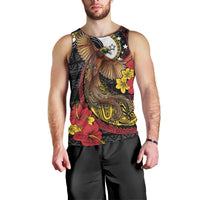 Personalised Papua New Guinea Language Week Men Tank Top Bird Of Paradise Tribal Floral Pattern DT05 - Polynesian Pride