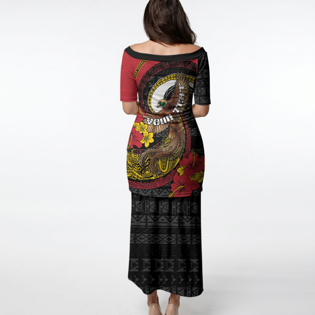 Personalised Papua New Guinea Language Week Puletasi Bird Of Paradise Tribal Floral Pattern DT05 - Polynesian Pride