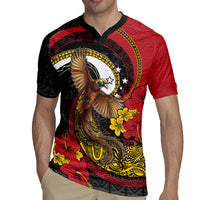Personalised Papua New Guinea Language Week Rugby Jersey Bird Of Paradise Tribal Floral Pattern DT05 - Polynesian Pride