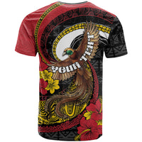 Personalised Papua New Guinea Language Week T Shirt Bird Of Paradise Tribal Floral Pattern DT05 - Polynesian Pride
