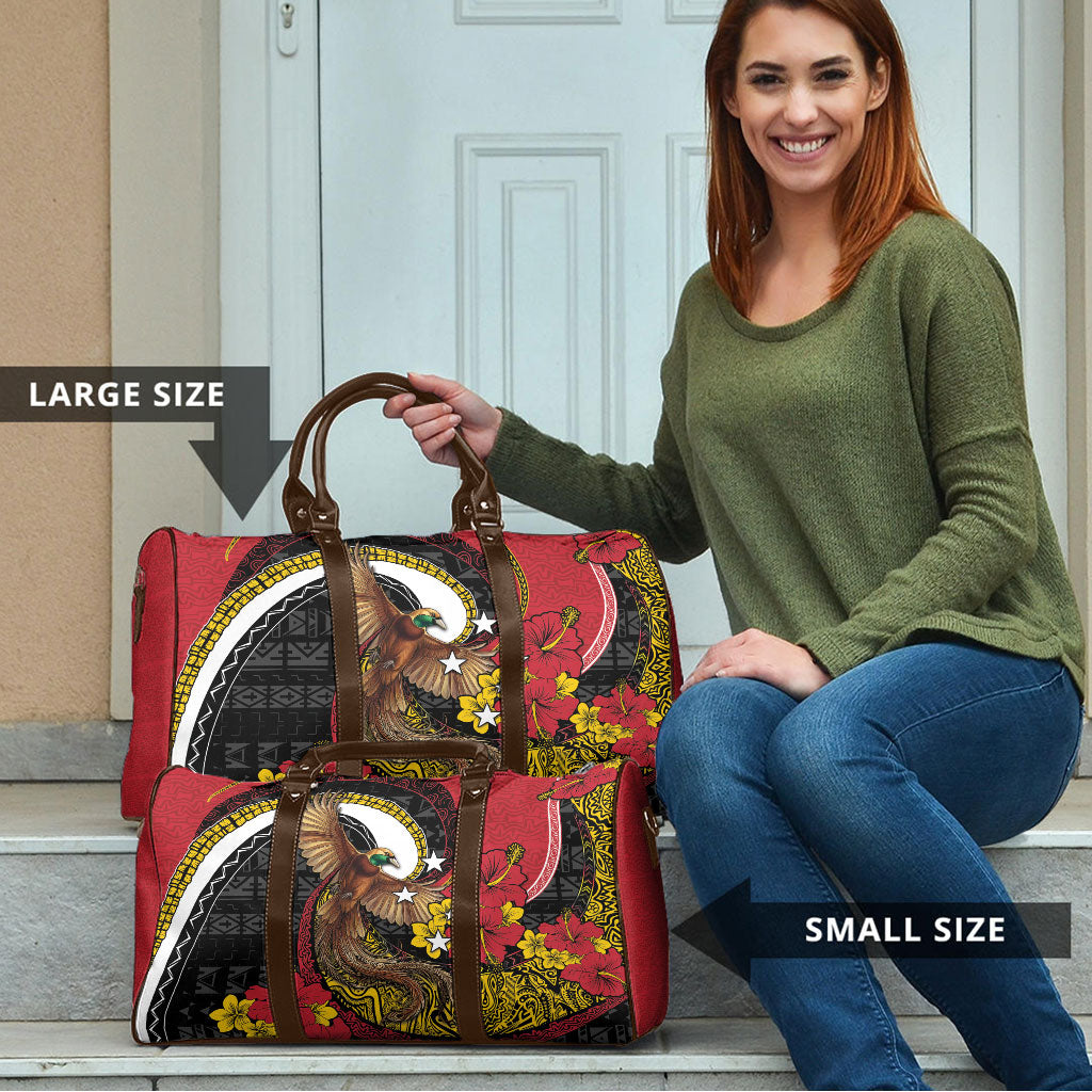Papua New Guinea Language Week Travel Bag Bird Of Paradise Tribal Floral Pattern DT05 - Polynesian Pride