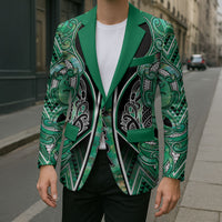 Aotearoa Ngati Awa Blazer Maori Tribal Green Marble Paua Shell Pattern DT05 - Polynesian Pride