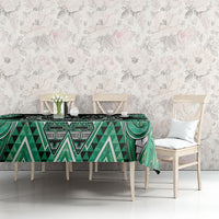 Aotearoa Ngati Awa Tablecloth Maori Tribal Green Marble Paua Shell Pattern DT05 - Polynesian Pride