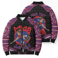 Personalised Samoa Mixed Martial Arts Bomber Puffer Jacket Flying Knee Of Samoan - Polynesian Pride