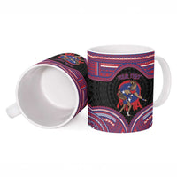 Personalised Samoa Mixed Martial Arts Ceramic Mug Flying Knee Of Samoan - Polynesian Pride