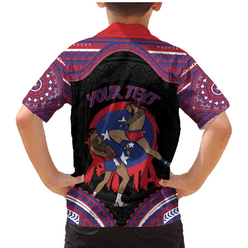 Personalised Samoa Mixed Martial Arts Family Matching Mermaid Dress and Hawaiian Shirt Flying Knee Of Samoan DT05 - Polynesian Pride