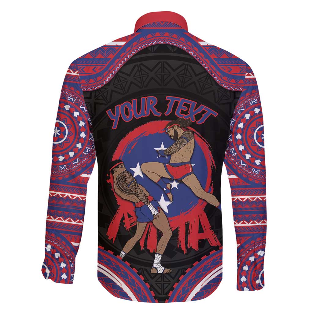 Personalised Samoa Mixed Martial Arts Family Matching Mermaid Dress and Hawaiian Shirt Flying Knee Of Samoan DT05 - Polynesian Pride