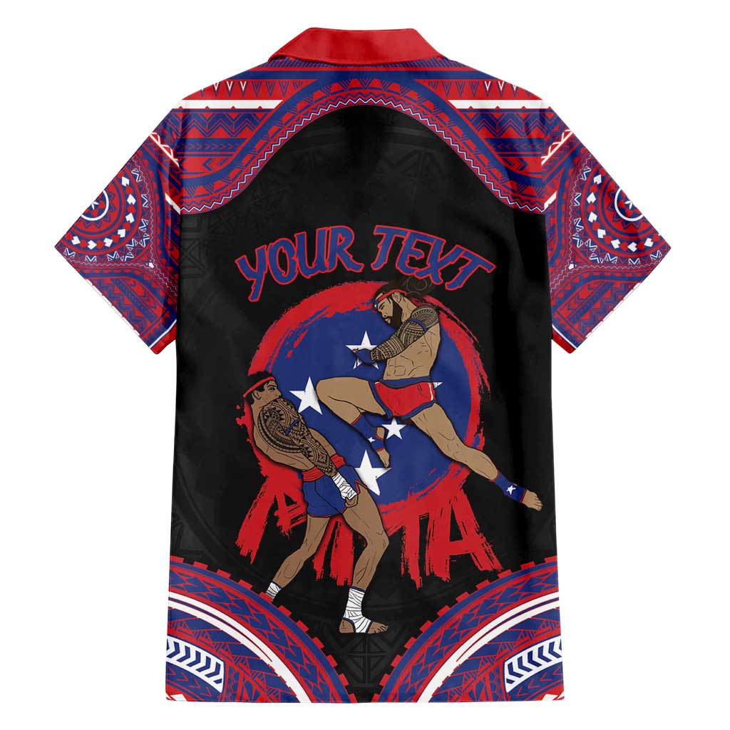 Personalised Samoa Mixed Martial Arts Family Matching Short Sleeve Bodycon Dress and Hawaiian Shirt Flying Knee Of Samoan DT05 - Polynesian Pride