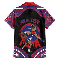 Personalised Samoa Mixed Martial Arts Family Matching Summer Maxi Dress and Hawaiian Shirt Flying Knee Of Samoan DT05 - Polynesian Pride