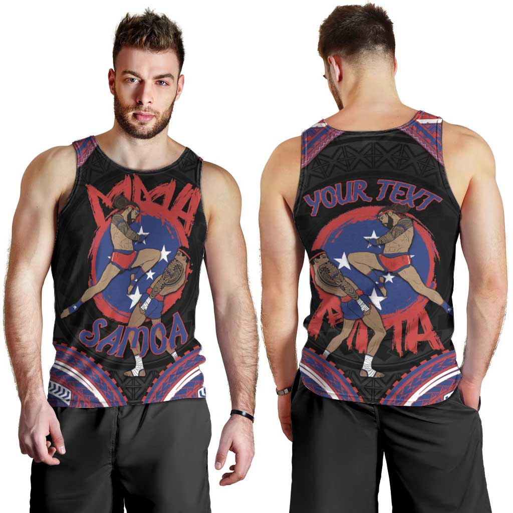 Personalised Samoa Mixed Martial Arts Men Tank Top Flying Knee Of Samoan - Polynesian Pride