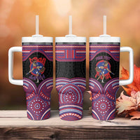 Personalised Samoa Mixed Martial Arts Tumbler With Handle Flying Knee Of Samoan - Polynesian Pride
