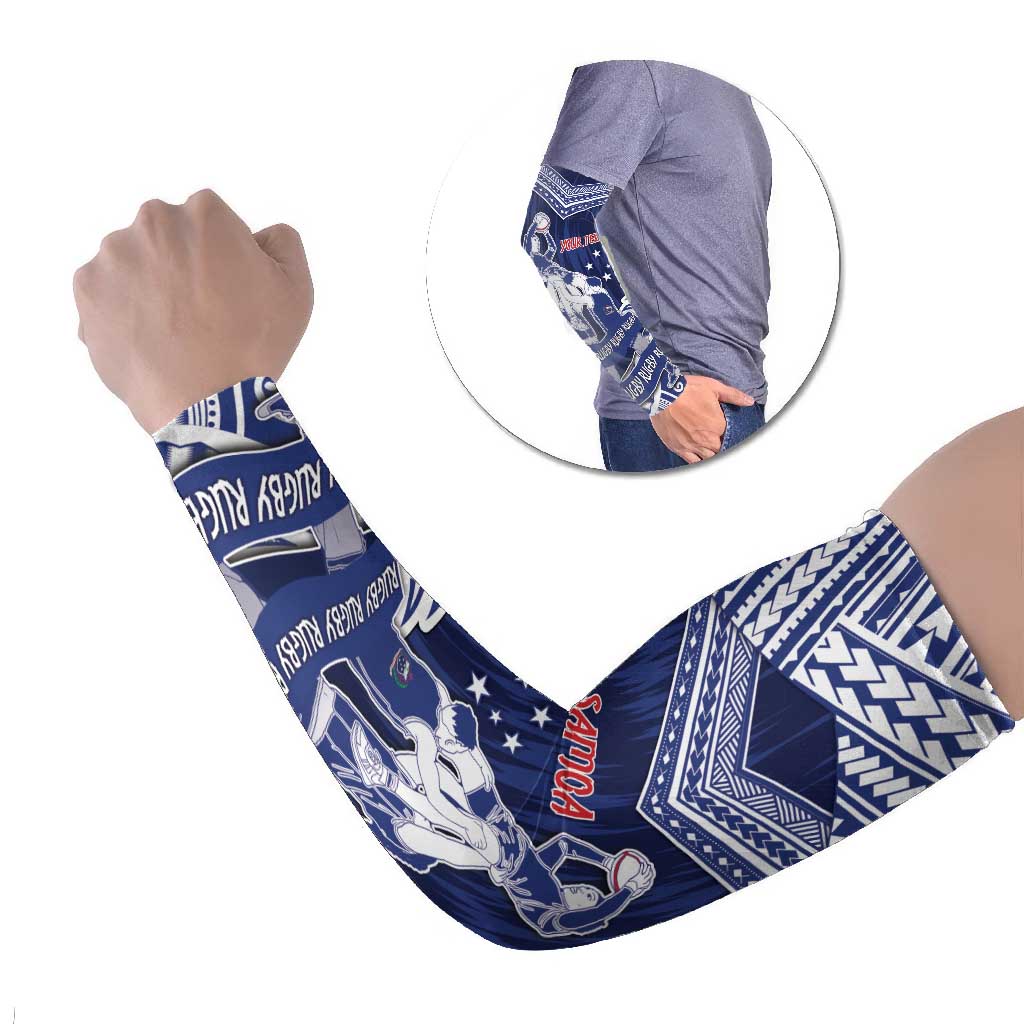 Personalised Samoa Rugby Arm Sleeves Pacific Warrior Glory - Polynesian Pride