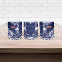 Personalised Samoa Rugby Ceramic Mug Pacific Warrior Glory - Polynesian Pride