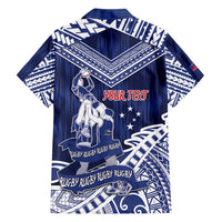 Personalised Samoa Rugby Family Matching Off Shoulder Maxi Dress and Hawaiian Shirt Pacific Warrior Glory - Polynesian Pride