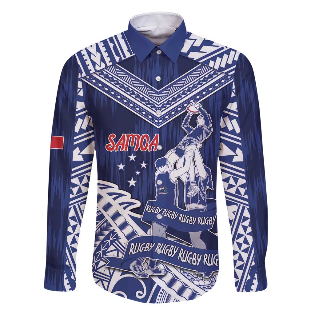 Personalised Samoa Rugby Family Matching Off Shoulder Maxi Dress and Hawaiian Shirt Pacific Warrior Glory - Polynesian Pride