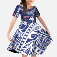 Personalised Samoa Rugby Family Matching Summer Maxi Dress and Hawaiian Shirt Pacific Warrior Glory - Polynesian Pride