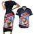 Personalized American Samoa Couples Matching Short Sleeve Bodycon Dress and Hawaiian Shirt Bald Eagle With Polynesian Pattern - Polynesian Pride
