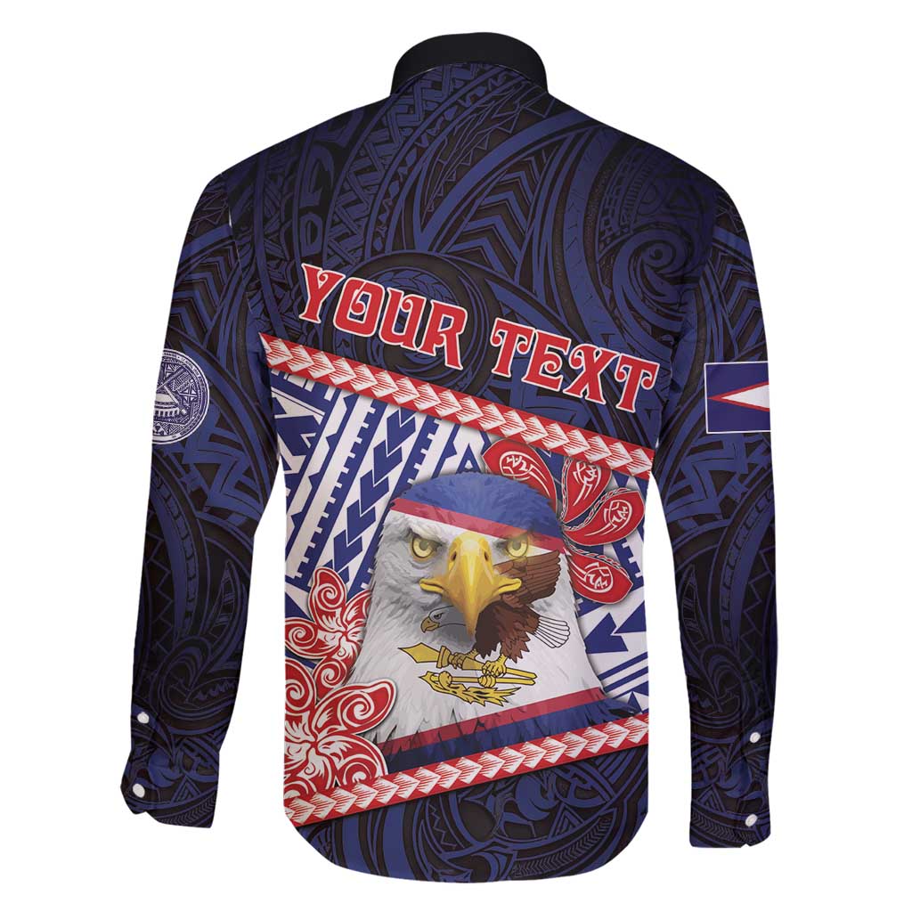 Personalized American Samoa Family Matching Off Shoulder Maxi Dress and Hawaiian Shirt Bald Eagle With Polynesian Pattern - Polynesian Pride